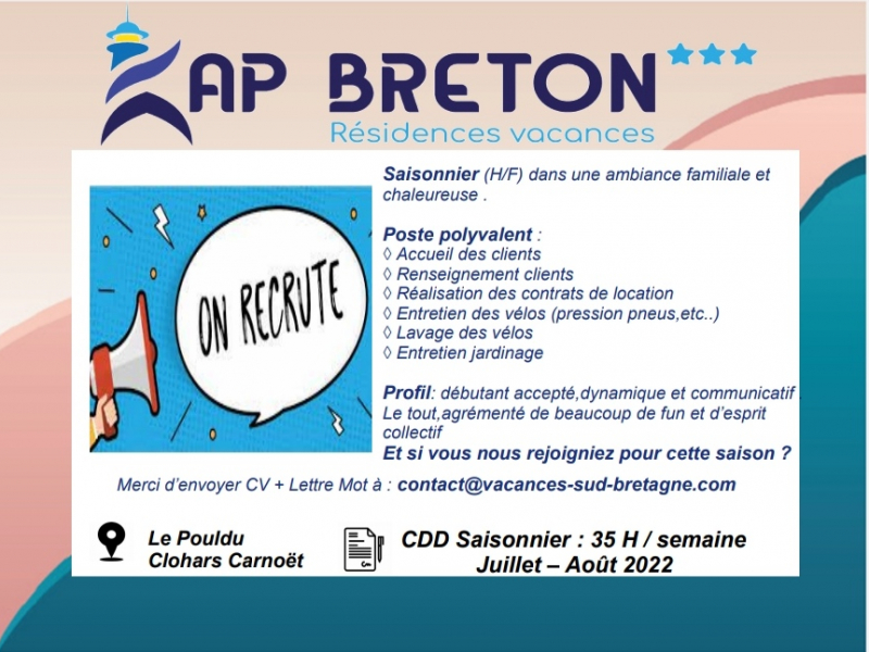 Kap Breton recrute pour la saison 😎